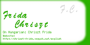 frida chriszt business card